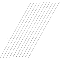 sourcing map 1 mm x 250 mm 304 Acero Inoxidable Sólida Redonda Varilla para Bricolaje Artesanal - 10uds
